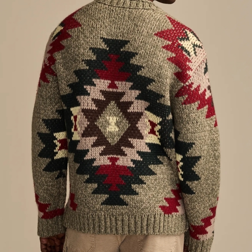 Lucky Brand Aztec Wool Novelty Crew Sweater NWT S M L XL XXL - Picture 8 of 10
